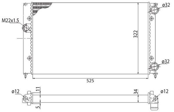 MAGNETI MARELLI Radiaator,mootorijahutus 350213213003